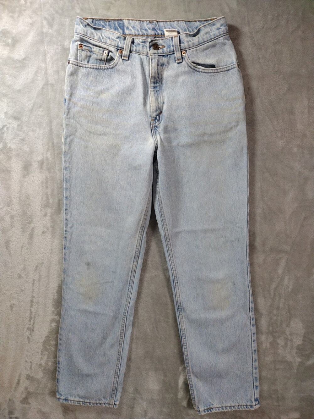 Vtg Levis 512 Slim Straight Jeans Womens 9 Jr (26x28) Light Wash Made In USA